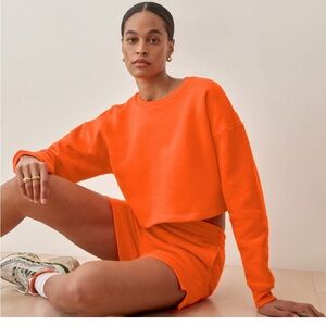 Reformation Boxy Cropped Crew Sweatshirt
